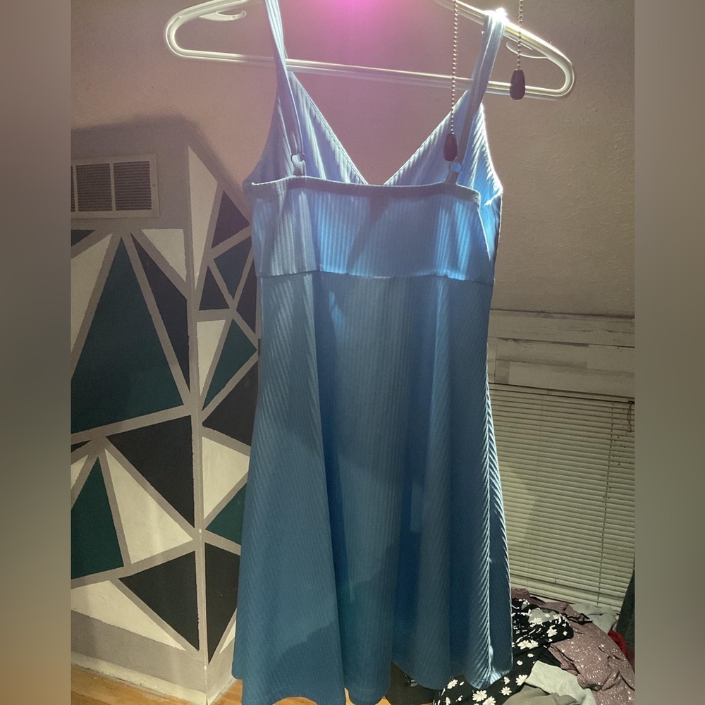 Blue flow dress
